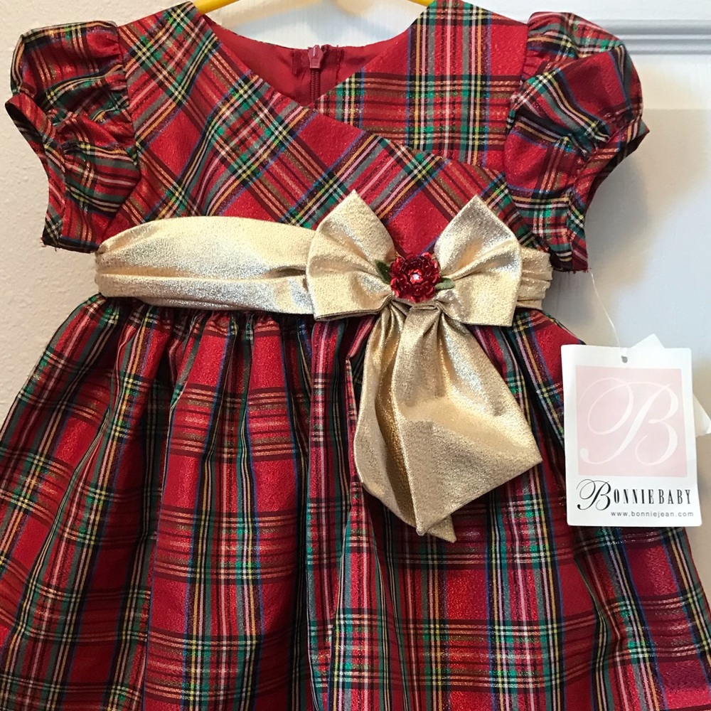 Bonnie Baby holiday checkered Dress